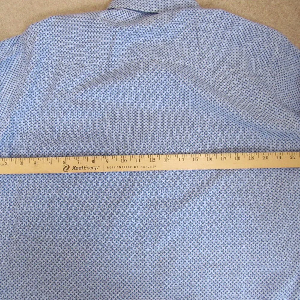 Southern Pines Casual Button-Down‎ Shirt Men’s Blue XL Cotton Long Sleeve